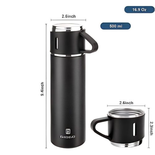 Termo Multifunción con Dos Tazas – Comodidad para Compartir