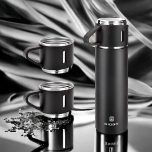 Termo Multifunción con Dos Tazas – Comodidad para Compartir