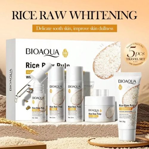 🌾✨ Set Facial BIOAQUA Rice Raw Pulp – Piel Más Luminosa, Hidratada y Radiante ✨🌾