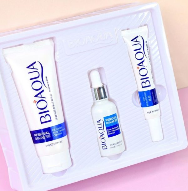 ✨ Kit Bioaqua Eliminador de Acné – Limpieza Profunda y Piel Más Clara